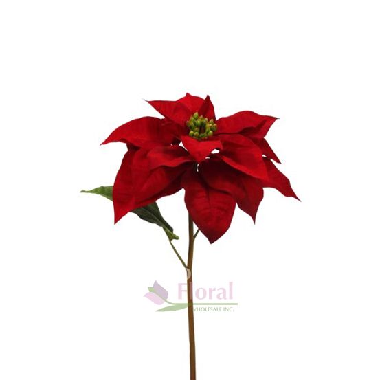 Silk Poinsettia Red 29" Stem Potomac Floral Wholesale